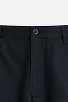 PLEATED REGULAR FIT BERMUDA SHORTS