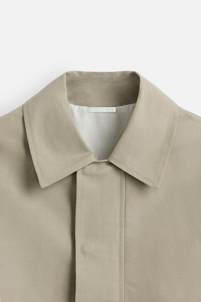 COTTON AND LINEN BLEND JACKET