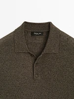 Polo en maille de lin mélangé