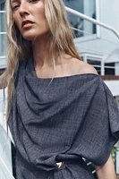 GOLD APPLIQUÉ MIDI DRESS