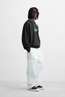 NAUTICAL EMBROIDERED TEXT SWEATSHIRT