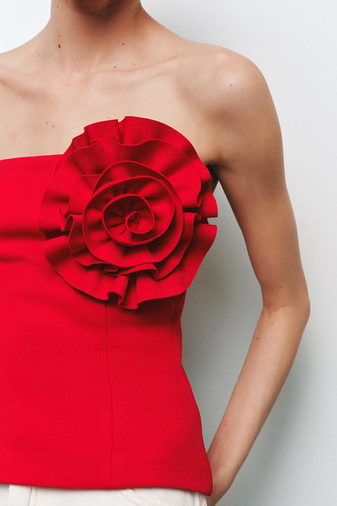 TOP BUSTIER FLEURI