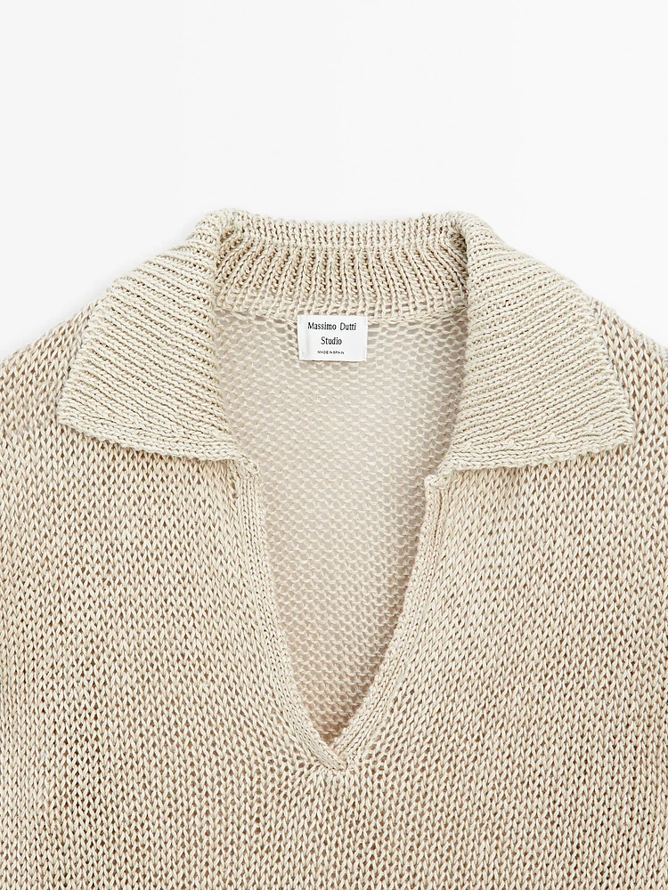 Pull polo à col ouvert - STUDIO