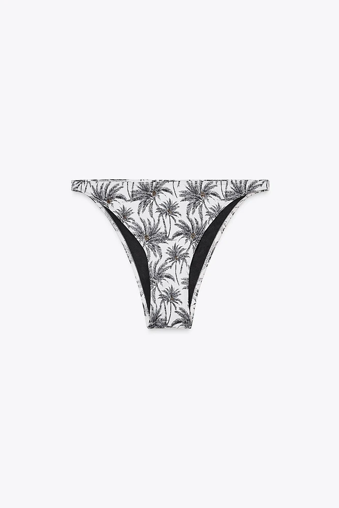 PALM TREE PRINT BIKINI BOTTOMS