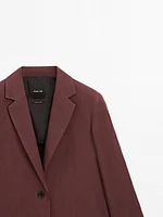 100% linen two-button blazer