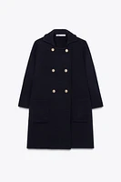 DOUBLE BREASTED KNIT COAT