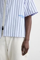 STRIPED SHIRT WITH EMBROIDERY