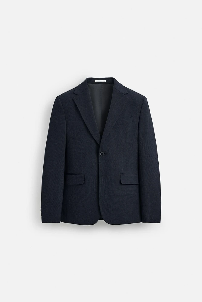 TEXTURED SUIT BLAZER