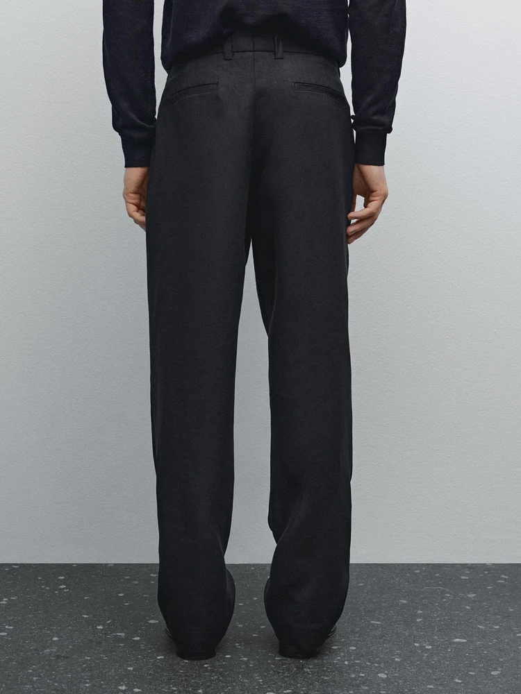 Lightweight 100% linen trousers