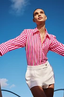 STRIPED LINEN BLEND SHIRT