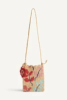 RAFFIA EFFECT CROSSBODY BAG