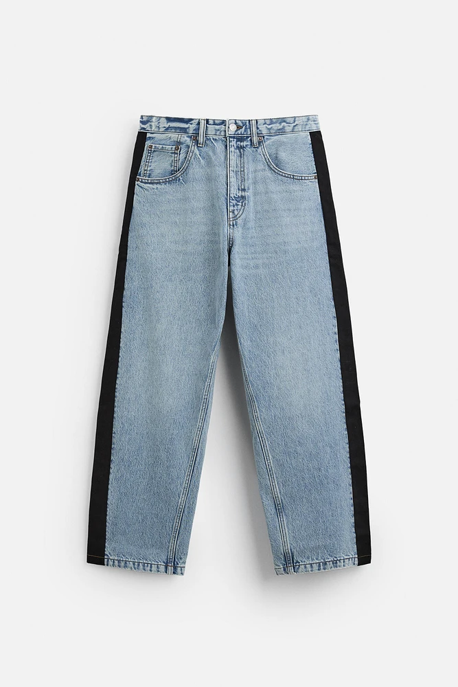 BAGGY FIT STRIPE JEANS