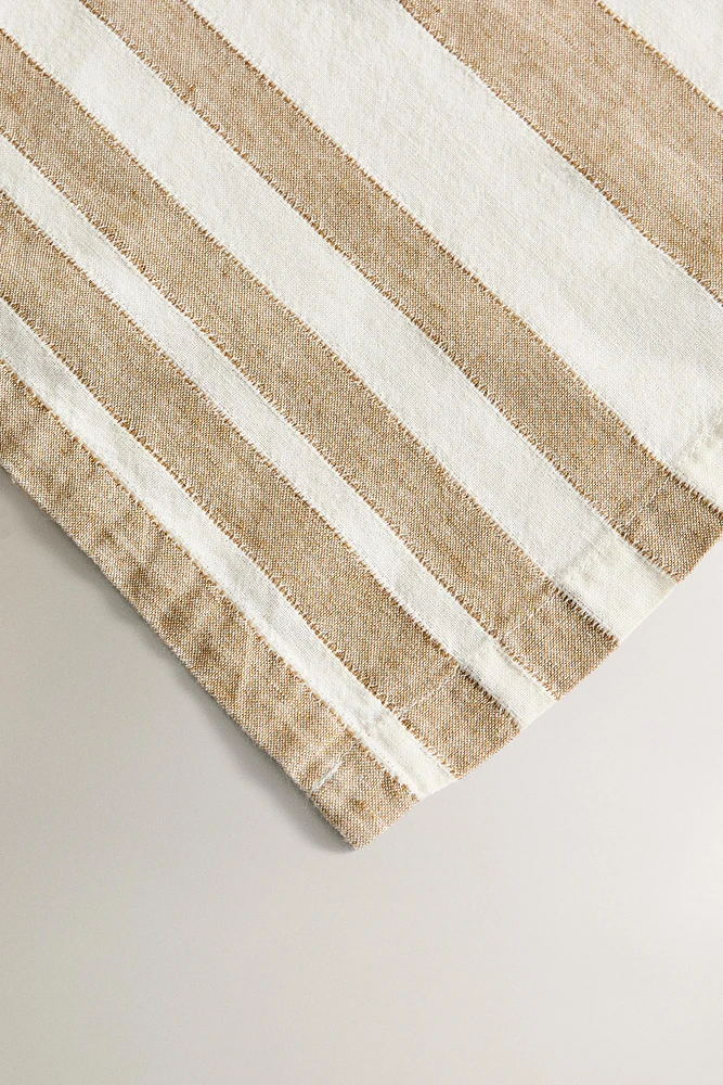 STRIPED LINEN TABLECLOTH