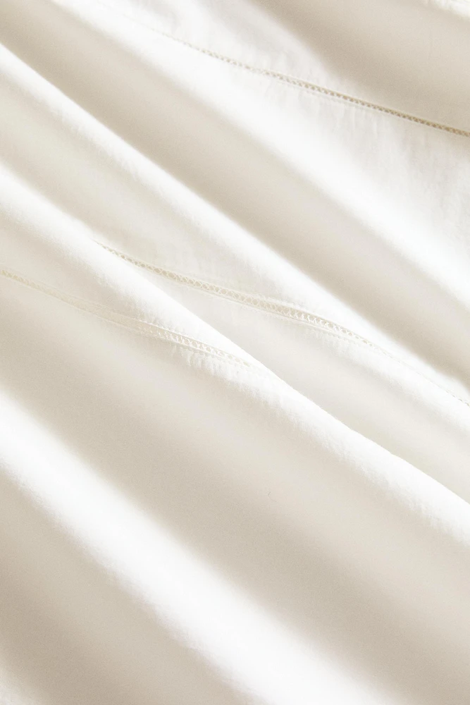 CHILDREN'S POPLIN FLAT SHEET WITH HEMSTITCHING