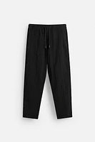 TEXTURED RELAXED FIT PANTS
