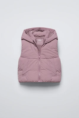 HOODED PUFFER VEST