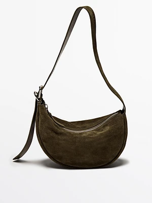 Sac porté épaule en croûte de cuir