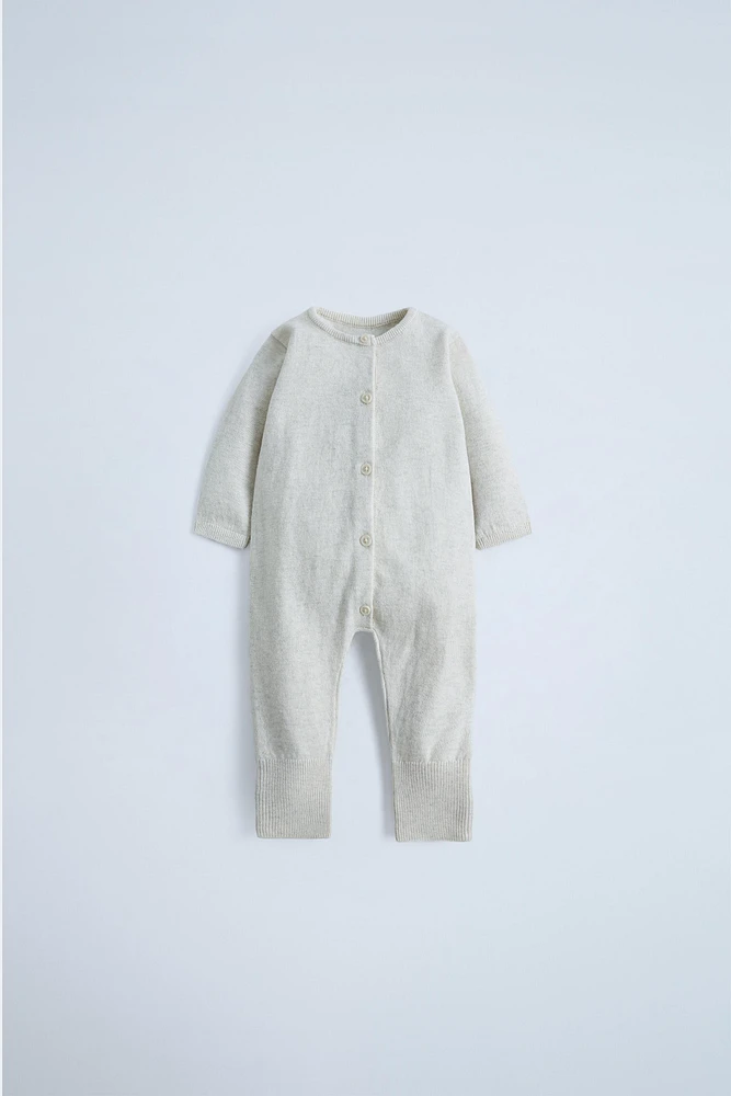 CONVERTIBLE COTTON SILK FOOTIE JUMPSUIT