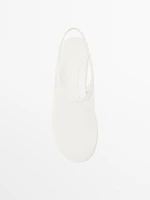 Mesh slingback ballet flats