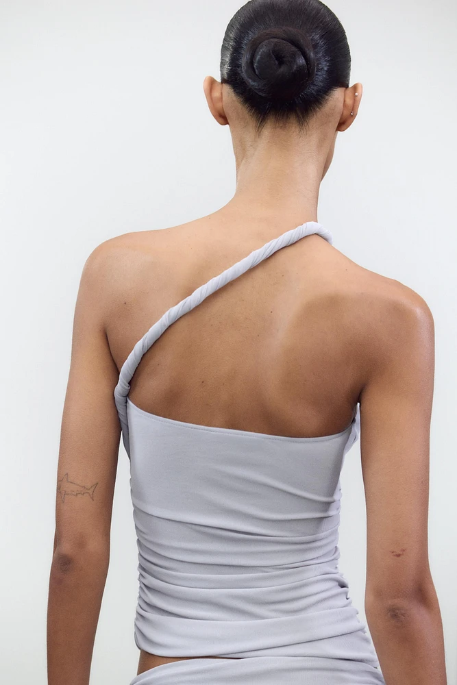 TOP HALTER ASYMÉTRIQUE