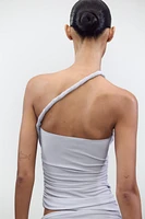 TOP HALTER ASYMÉTRIQUE