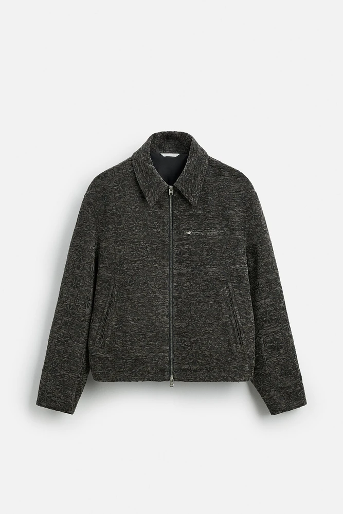 TEXTURED JACQUARD JACKET