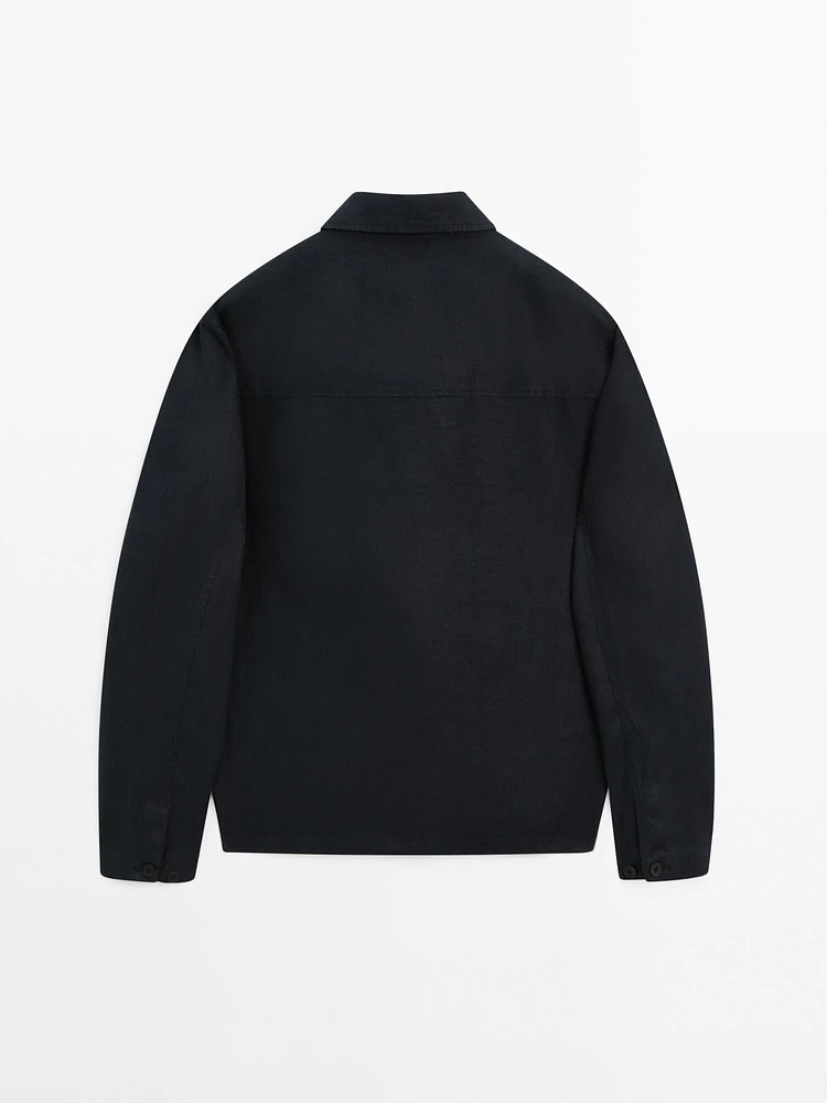 100% linen jacket with pockets