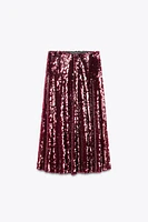 SEQUIN MIDI SKIRT