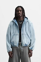 HOODED DENIM JACKET