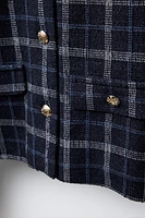TEXTURED PLAID JACKET