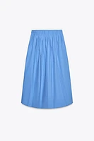 ZW COLLECTION POPLIN MIDI SKIRT