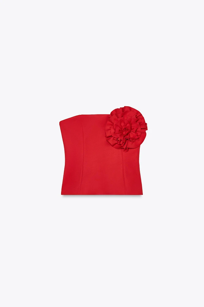 TOP BUSTIER FLEURI