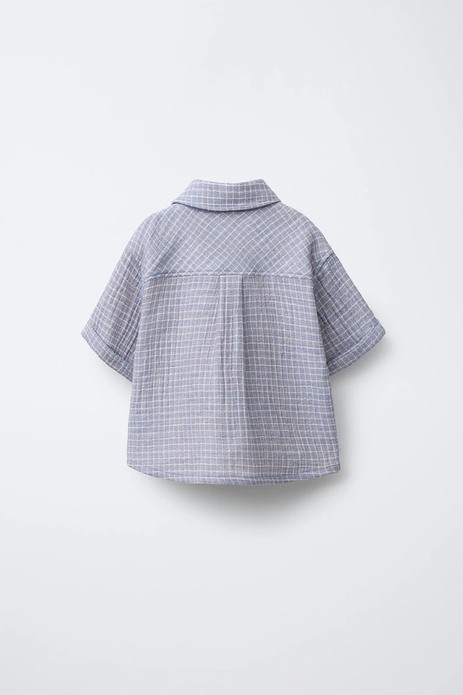 PLAID PRINT SHIRT