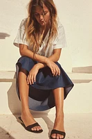 SUEDE WEDGE SANDALS