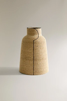 TALL SEAGRASS VASE WITH LINE