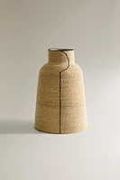 TALL SEAGRASS VASE WITH LINE