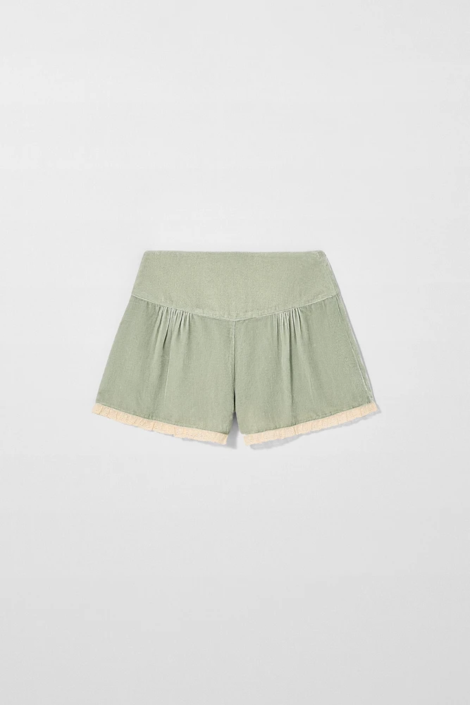 VELVET LACE SHORTS KATE MOSS X ZARA