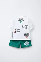 NBA TEAMS T-SHIRT AND BERMUDA SET