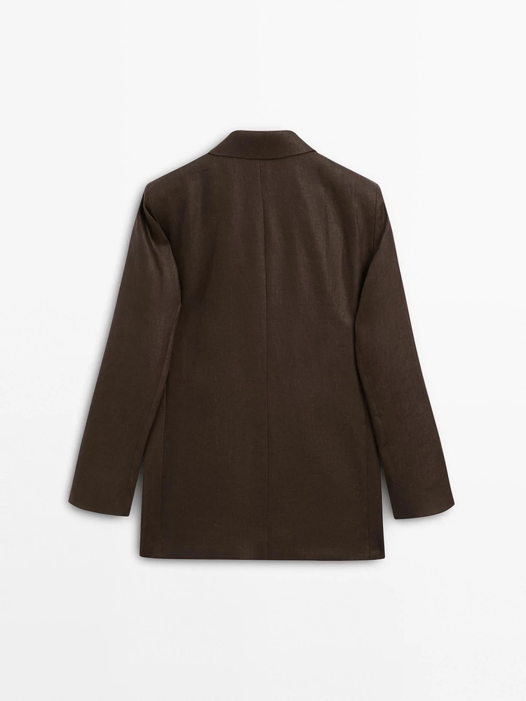 Blazer croisé 100 % lin