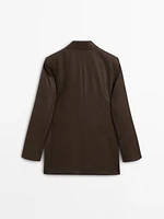 Blazer croisé 100 % lin
