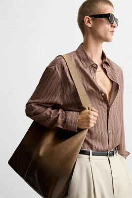 SAC SHOPPER EN CUIR LAQUÉ
