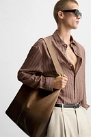 SAC SHOPPER EN CUIR LAQUÉ
