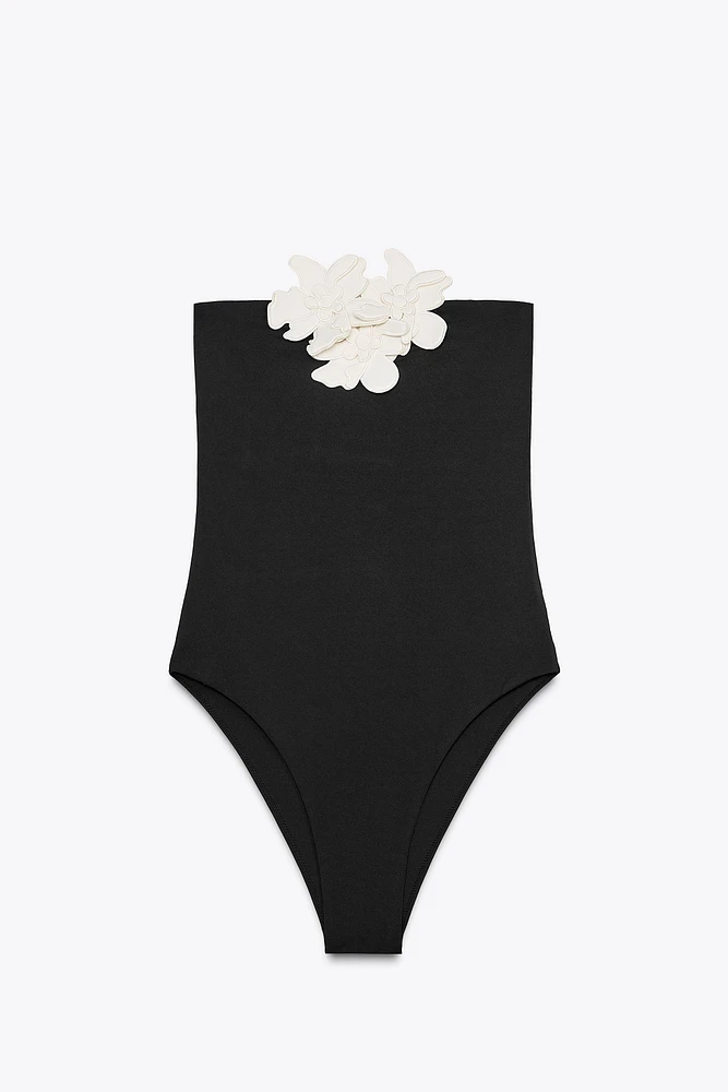 MAILLOT DE BAIN BANDEAU FLEURS