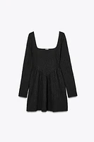 TEXTURED DRESS WITH VOLUME