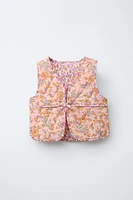 FLORAL PUFFER VEST