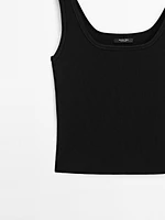 Knit strappy top