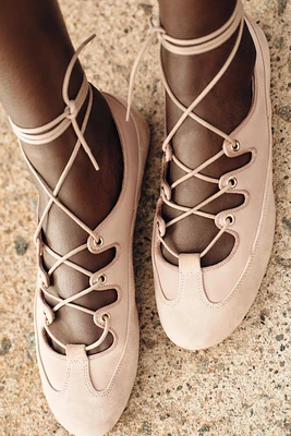 CONTRAST STRAP BALLET FLATS