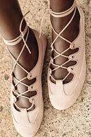 CONTRAST STRAP BALLET FLATS