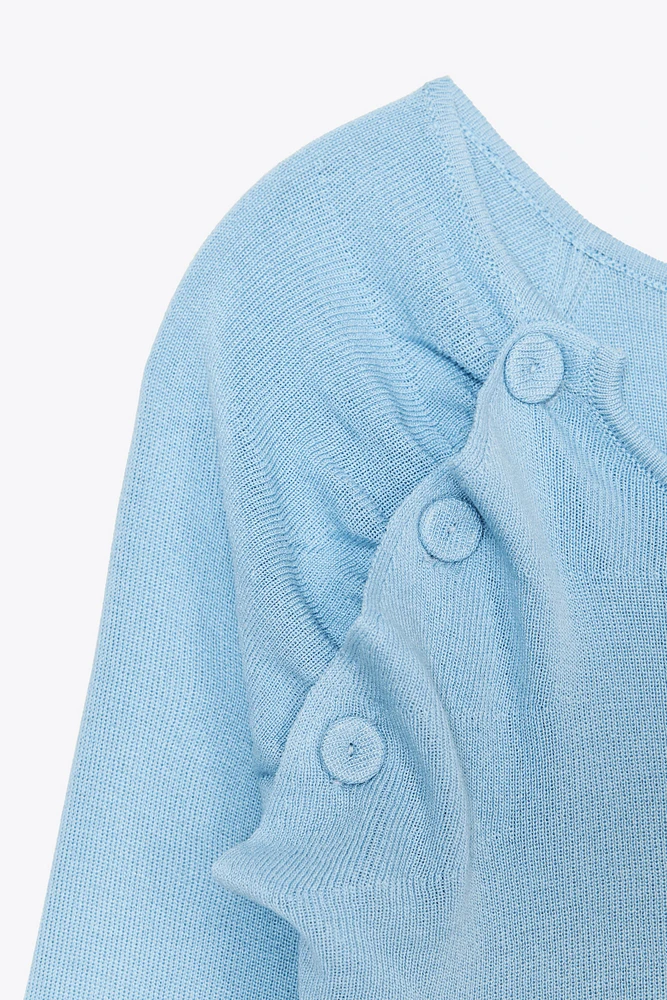 RUCHED KNIT TOP