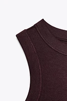 SLEEVELESS RIBBED T-SHIRT